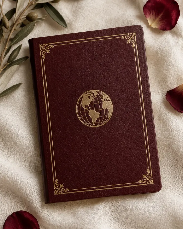 Invitación de boda Pasaporte, estilo viajes