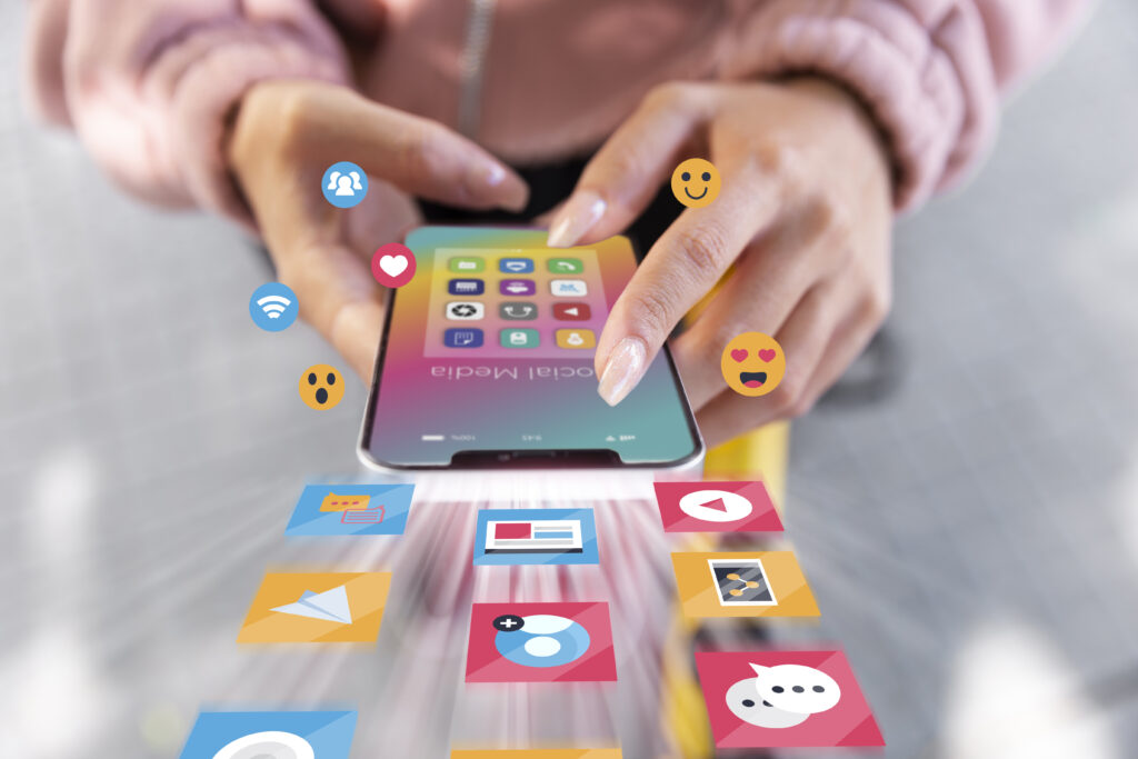 Social media marketing concept for marketing with applications